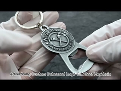 Logo Kustom Pembuka Botol Magnetik Gantungan Kunci Pembuka Bir Enamel Logam Campuran Seng