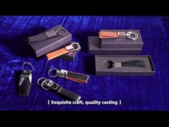 Mobil Merek Hadiah Custom Metal Pu Kulit Keychain Mobil Keychain Bisnis Key Ring