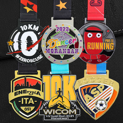 quality Custom Metal Sports Medal 2d 3D Football Award Medal Zinc Alloy Enamel Medal factory