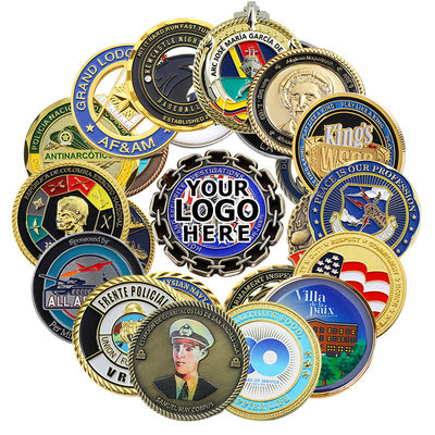 quality Zinc Alloy Enamel Koin Militer Dilapisi Emas 3D factory